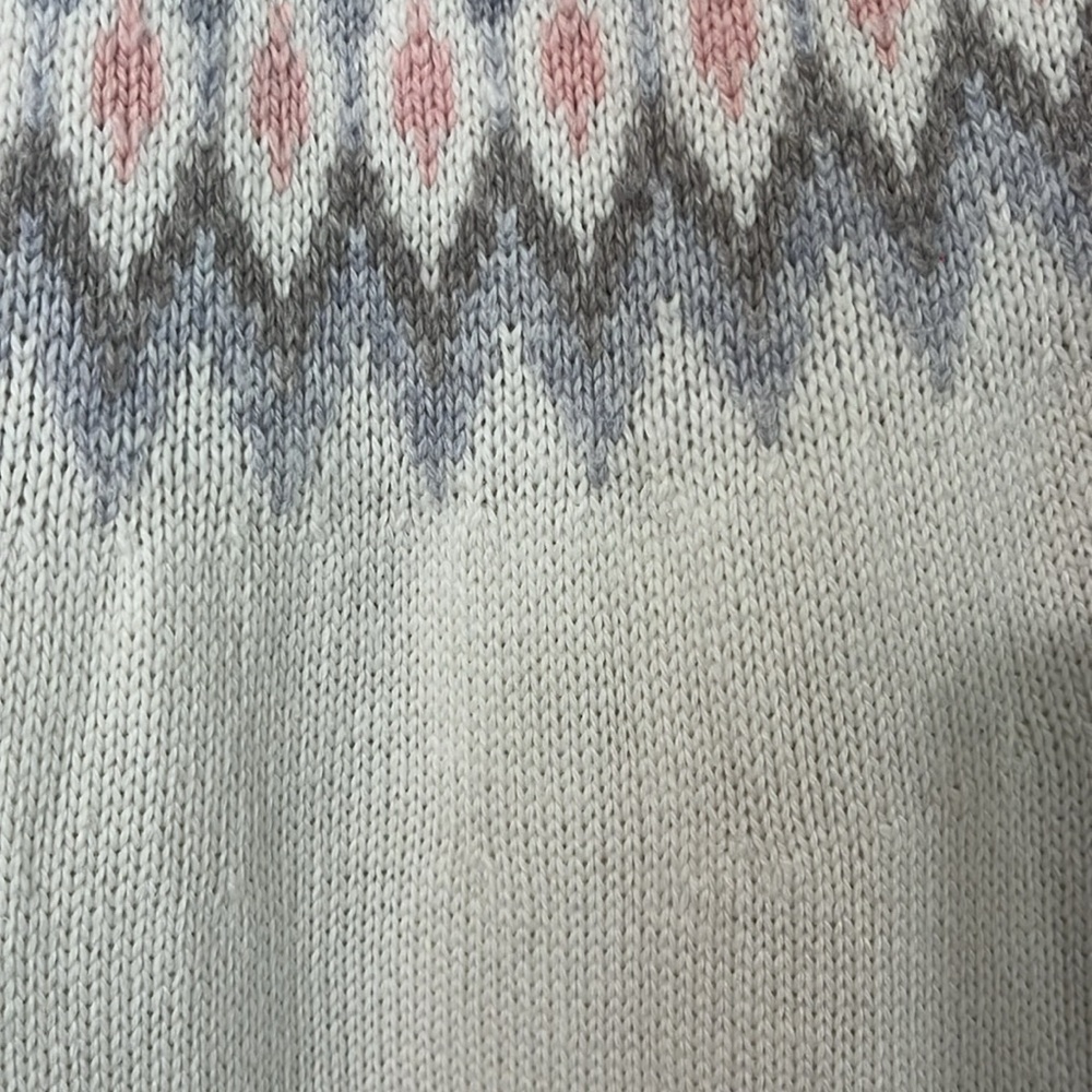 Boden Cream and Gray Patterned Crew Neck Sweater - Picture 4 of 8